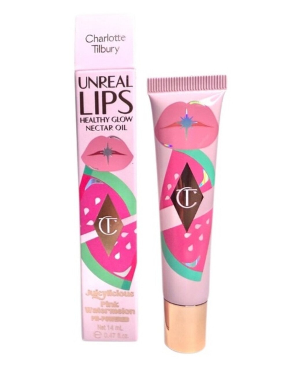 Charlotte Tilbury Unreal Lips Healthy Glow Pink Watermelon NIB